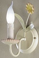 1 Light Flower Wall Light In Cream