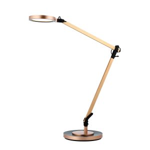 Jak 1 Light Integrated LED Matt Gold & Matt Black Table Lamp