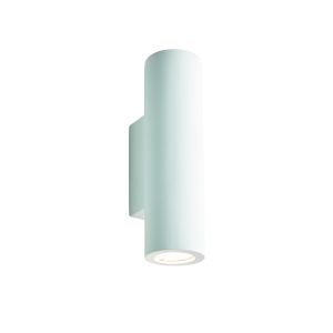 Salston 2x3.5W Intgrated LED Up/Down Round Wall Light In White Plaster 345 Lumens 2700k Warm White