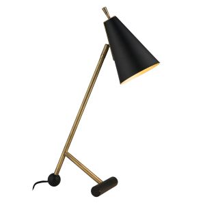 Marmo 1 Light E14 Adjustable Desk Lamp Matt Black