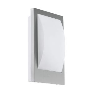 Verres-C 1 Light E27 Low Energy Outdoor IP44 Stainless Steel Wall Light With White Plastic Diffuser