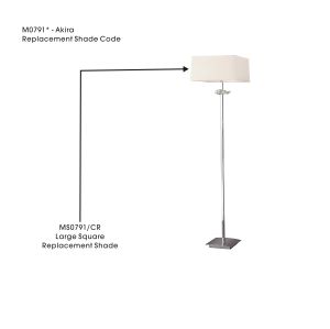 Akira Floor Lamp Square Large Shade Cream, Suitable For M0791/0791AB