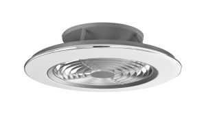 Alisio 63cm 70W LED Dimmable Ceiling Light With Built-In 35W DC Reversible Fan, Chrome/Grey Finish c/w Remote Control and APP Control, 4900lm