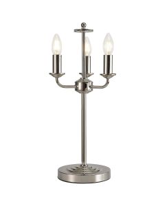 Banyan 3 Light Switched Table Lamp Without Shade, E14 Polished Nickel