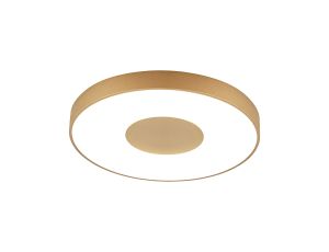 Coin 50cm Round Ceiling 80W LED With Remote Control 2700K-5000K, 3900lm, Gold, 3yrs Warranty
