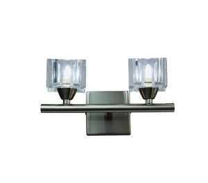 Cuadrax Wall Lamp 2 Light G9, Satin Nickel (0004030)