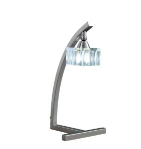 Cuadrax Table Lamp 1 Light G9 Satin Nickel