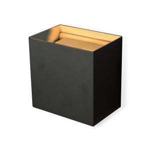 Davos XL Square Wall Lamp, 2x10W LED, 4000K, 1830lm, IP65, Sand Black, 3yrs Warranty