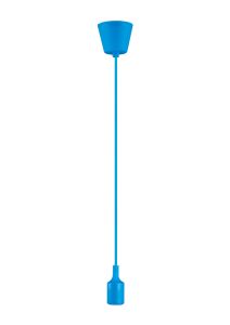 Dreifa 1.5m Suspension Kit 1 Light Blue,9cm Plastic Base and Silicon Lampholder Cover, E27 Max 20W, c/w Ceiling Bracket (Maximum Load 1.5kg)