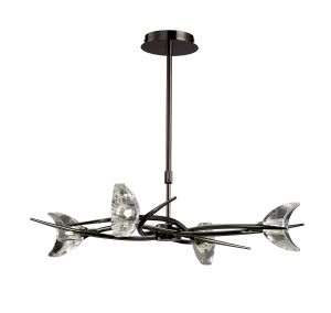 Eclipse 65cm Telescopic Convertible To Semi Flush 4 Light G9, Black Chrome