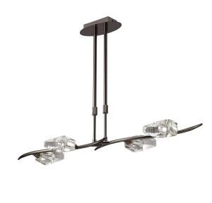 Eclipse Linear Telescopic 4 Light G9 Bar, Black Chrome