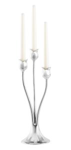 POLISHED ALUMINIUM CANDLE HOLDER - EH-EZRA