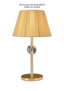 Elena Table Lamp WITHOUT SHADE 1 Light E27 Gold/Crystal