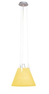 Hidra 35cm Pendant 1 Light E27, Silver/Frosted Mango Glass