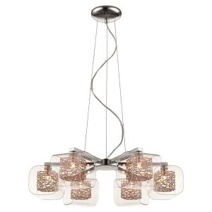 Zante 6 Light G9 Pendant Adjustable Copper