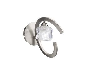 Ice Wall Lamp Switched 1 Light G9 ECO, Satin Nickel