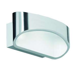 Endon JOHNSON-CH Johnson Single LED Wall Light Polished Aluminium/Matt Finish