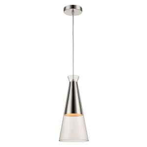 Barret 1 Light E27 Adjustable Clear Pendant