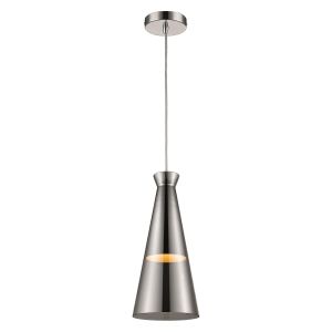 Barret 1 Light E27 Smoked Grey Adjustable Single Pendant