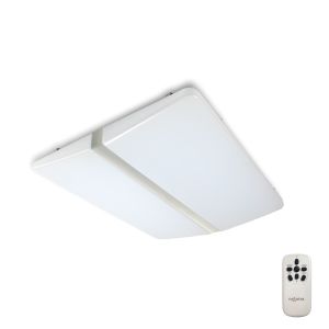 Line Rectangular Flush Ceiling 108W LED With Remote 3000K-6500K,6500lm,P.Chrome/White Acrylic,3yrs Warranty (COLLECTION ONLY)