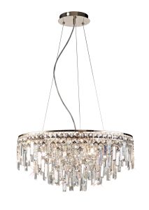 Maddison Pendant Round 8 Light G9 Rose Gold/Crystal