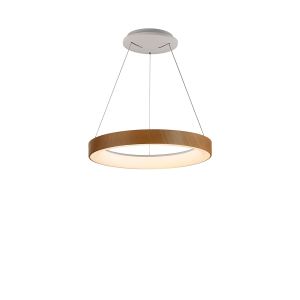 Niseko Ring Pendant 45cm 32W LED, 3000K-6000K Tuneable, 2560lm, Remote Control, Wood, 3yrs Warranty