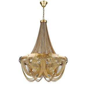 Valery 6 Light Adjustable E14 Dimmable Brass Pendant