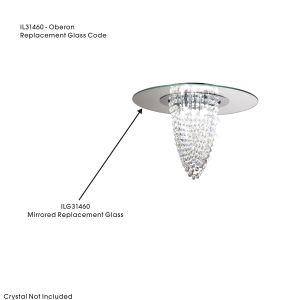 Diyas ILG31460 Oberon Mirrored Replacement Glass For IL31460