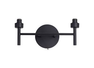 Penton Satin Black 2 Light G9 Universal Switched Wall Lamp (FRAME ONLY), For A Vast Range Of Glass Shades