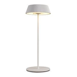 Relax Battery Operated Table Lamp , 2W LED, 3000K, 180lm, IP54, USB Charging Cable Included, Touch Dimmable, White, 3yrs Warranty
