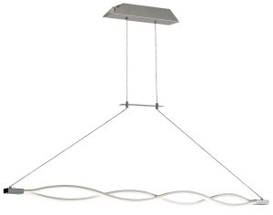 Sahara XL Linear Pendant 42W LED 3000K, 3400lm, Silver, Frosted Acrylic, Polished Chrome, 3yrs Warranty