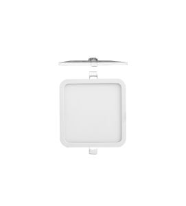 Saona 14.5cm Square Recessed Ultra Slim Downlight, 12W LED 3000K, 990lm, Matt White, Driver Included, 3yrs Warranty