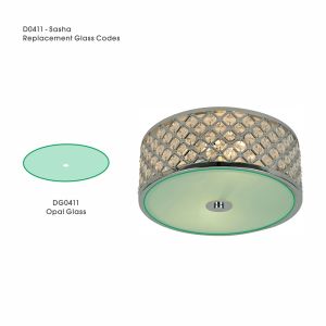 Sasha Replacement Opal Glass Diffuser For D0411, D0412, D0752, D0756