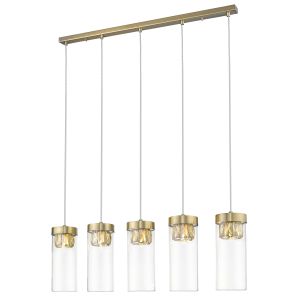 Enea 5 Light G9 Adjustable Bar-Pendant Light Antique Bronze