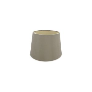 Sutton Dual Mount Round Empire, 240/300 x 200mm Dual Faux Silk Fabric Shade, Taupe/Halo Gold