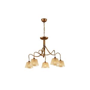 (0039 001) Tentacle 78cm Pendant 5 Light E14, Rustic Gold