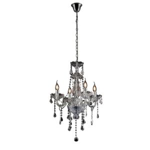 Tiana 48cm Pendant 4 Light E14 Polished Chrome/Glass/Crystal (Item is Not Suitable For Mail Order Sales, COLLECTION ONLY)