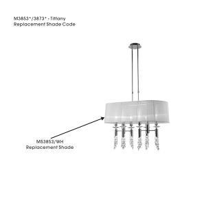 Tiffany White Shade Suitable For, M3853/3873, 970mmx450mmx275mm