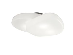 Ufo Ceiling 4 Light E27 Outdoor IP44, Matt White/Opal White