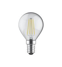 Value Classic LED Ball E14 Dimmable 4W Warm White 2700K, 400lm, Clear Finish