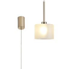 Penton 15cm Single Pendant 2m, 1 x G9, French Gold/Frosted Type C Shade